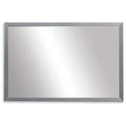 FrameMyMirror Ellis Framed Wall Mirror, Satin Nickel, 28"x36" -Laural Home Shop f2d1474a03ebb424 1813 w800 h800 b1 p0