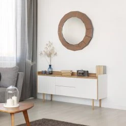 Mirrorize Canada 31.5 " Round Wall Mirror, Gold Sunburst Modern Bathroom Bedroom Decor 10 Mirrorize Canada 31.5 " Round Wall Mirror, Gold Sunburst Modern Bathroom Bedroom Decor -Laural Home Shop f2d1becd014a49af 8656 w800 h800 b0 p0