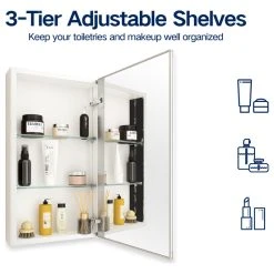 Modland Aurora Recessed Or Surface Mount Frameless Aluminum Medicine Cabinet,15x26Inch 16 Modland Aurora Recessed Or Surface Mount Frameless Aluminum Medicine Cabinet,15x26Inch -Laural Home Shop f2e1e34b03282f39 7397 w800 h800 b1 p0