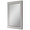 Hitchcock Butterfield Silhana Brushed Silver And Black Mirror, 26.5"x36.5"