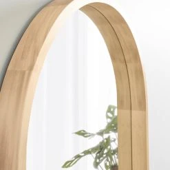 Uniek Hutton Wood Framed Capsule Mirror, Natural 24x36 17 Uniek Hutton Wood Framed Capsule Mirror, Natural 24x36 -Laural Home Shop f33176de005e0aab 2899 w800 h800 b0 p0