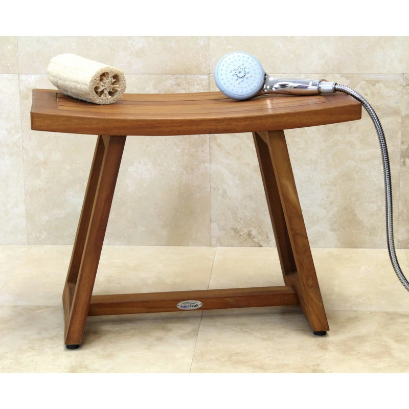 AquaTeak Patented 24" Asia® Buru Teak Shower Bench 4 AquaTeak Patented 24" Asia® Buru Teak Shower Bench - Image 2