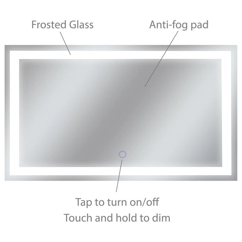 Dyconn Faucet Edison Tri-Color LED Wall Mounted Bathroom Mirror, 60"w X 35"h 5 Dyconn Faucet Edison Tri-Color LED Wall Mounted Bathroom Mirror, 60"w X 35"h - Image 3