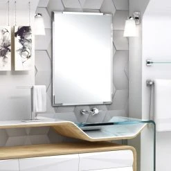 Gatco Fine Bathware Faceted Flush Mount 32.5" Rectangle Mirror -Laural Home Shop f3d197d50f6a2730 9379 w800 h800 b0 p0