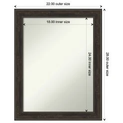 Amanti Art Shipwreck Greywash Narrow Non-Beveled Bathroom Wall Mirror - 22 X 28 In. 14 Amanti Art Shipwreck Greywash Narrow Non-Beveled Bathroom Wall Mirror - 22 X 28 In. -Laural Home Shop f3d1c54c02bdde04 6171 w800 h800 b1 p0