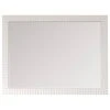 Vinnova Savona Rectangular Bathroom/Vanity Wave Framed Wall Mirror, White, 48 Inch -Laural Home Shop f441729500a749ea 9275 w800 h800 b1 p0