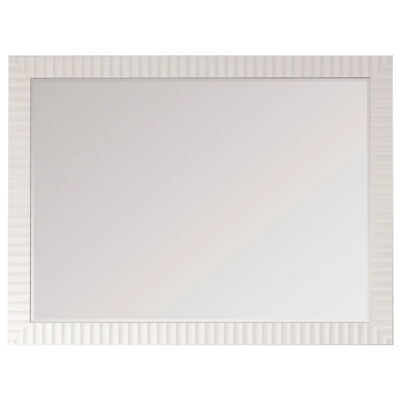 Vinnova Savona Rectangular Bathroom/Vanity Wave Framed Wall Mirror, White, 48 Inch 3 Vinnova Savona Rectangular Bathroom/Vanity Wave Framed Wall Mirror, White, 48 Inch