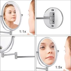 American Imaginations 16.95-in. Oval Stainless Steel Wall Mount Magnifying Mirror 11 American Imaginations 16.95-in. Oval Stainless Steel Wall Mount Magnifying Mirror -Laural Home Shop f491633e00dbbc9f 2107 w800 h800 b0 p0