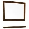 Bellaterra Home Rectangular Solid Wood Dark Walnut Frame Mirror -Laural Home Shop f4a13c0f02bc6d5a 8499 w800 h800 b1 p0