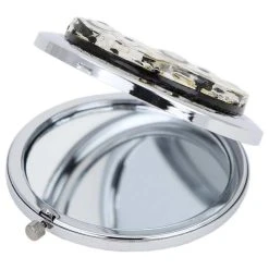 GlassOfVenice Murano Glass Millefiori Folding Compact Mirror - Black Gold -Laural Home Shop f4b130730751c920 4689 w800 h800 b1 p0