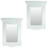 Renovators Supply Manufacturing Corner Medicine Cabinet White Hardwood Wall Mount Recessed Mirror Set Of 2 -Laural Home Shop f50120b109d79108 0038 w800 h800 b1 p0