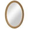 Unique Mirrors Lightly Antiqued Metallic Gold Leaf Round Wall Mirror, Bathroom Mirror, 22 Inch -Laural Home Shop f501475100ae903e 2938 w800 h800 b1 p0