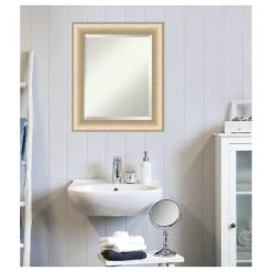 Amanti Art Elegant Brushed Honey Beveled Bathroom Wall Mirror - 20.75 X 24.75 In. 12 Amanti Art Elegant Brushed Honey Beveled Bathroom Wall Mirror - 20.75 X 24.75 In. -Laural Home Shop f571d08d0d1d1b09 5252 w800 h800 b1 p0