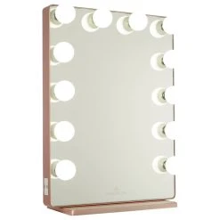 Impressions Vanity Company Hollywood Glow XL 2.0 Vanity Mirror, Rose Gold, Frosted Led Globe Bulbs