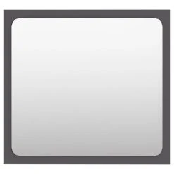 Vida XL International B.V. VidaXL Bathroom Mirror Gray 15.7"x0.6"x14.6" Engineered Wood Home Vanity Unit
