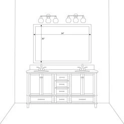 FrameMyMirror Briscoe White Framed Wall Mirror, 36" X 54" -Laural Home Shop f6817bdc03ebb302 1458 w800 h800 b1 p0