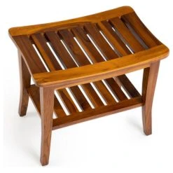 ALATEAK Ala Teak Indoor/Outdoor Patio Garden Yard Bath Waterproof Bench Stool -Laural Home Shop f6919afe032b4cfb 9101 w800 h800 b1 p0