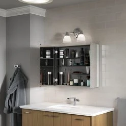 Kohler Maxstow 30"W X 24"H Medicine Cabinet, Dark Anodized Aluminum 81146-DA1 11 Kohler Maxstow 30"W X 24"H Medicine Cabinet, Dark Anodized Aluminum 81146-DA1 -Laural Home Shop f6f166c7033493b9 0382 w800 h800 b0 p0