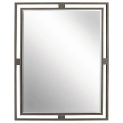 Kichler 41071 Hendrik Rectangle Beveled Framed Mirror - Olde Bronze