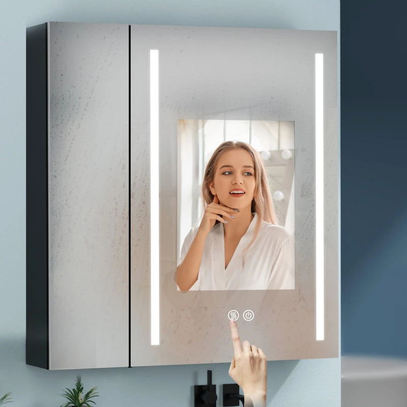 JimsMaison 30" Square Black Aluminum Surface Mount Medicine Cabinet With Mirror 11 JimsMaison 30" Square Black Aluminum Surface Mount Medicine Cabinet With Mirror - Image 9