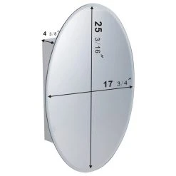 Renovators Supply Manufacturing Bathroom Medicine Cabinet Wall Mount With Oval Mirror Hanging Double Shelf -Laural Home Shop f821539d0b58c3f9 0176 w800 h800 b1 p0