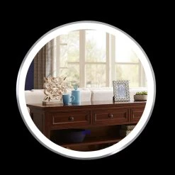 CHLOE Lighting, Inc. CHLOE Lighting LUMINOSITY Embedded Round TouchScreen LED Mirror -Laural Home Shop f871932900a3ebca 5613 w800 h800 b0 p0
