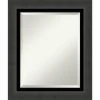 Amanti Art Tuxedo Black Beveled Bathroom Wall Mirror - 21 X 25 In.