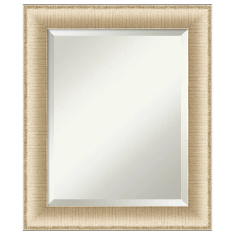 Amanti Art Elegant Brushed Honey Beveled Bathroom Wall Mirror - 20.75 X 24.75 In. 3 Amanti Art Elegant Brushed Honey Beveled Bathroom Wall Mirror - 20.75 X 24.75 In.