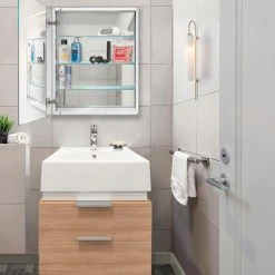 Krugg Reflections Krugg Medicine Cabinet, Blum Hinge Soft Close, 24"x30", Recessed Mount -Laural Home Shop f9711c840f9c30a5 6439 w800 h800 b0 p0