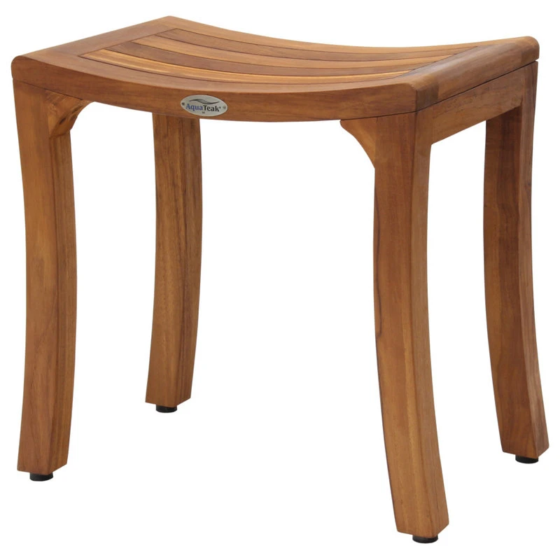 AquaTeak Patented 18" Asia Curve Teak Shower Bench 13 AquaTeak Patented 18" Asia Curve Teak Shower Bench - Image 11