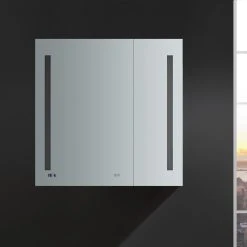 Fresca Tiempo Bathroom Medicine Cabinet With LED Lighting, 36"x36" -Laural Home Shop fa7182e50af07cb4 1165 w800 h800 b0 p0