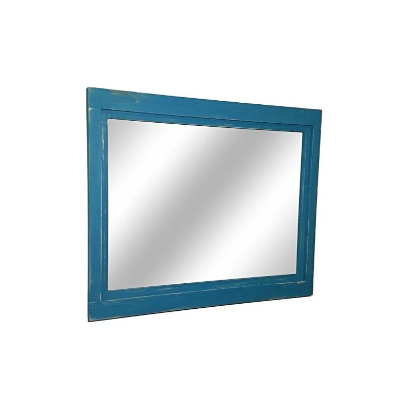 Renewed Decor And Storage Coral Blue Farmhouse Style Vanity Mirror, 42"x30" 5 Renewed Decor And Storage Coral Blue Farmhouse Style Vanity Mirror, 42"x30" - Image 3