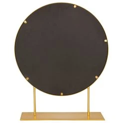 Uniek Rouen Round Metal Table Mirror, Gold 18x22 -Laural Home Shop faf124560cd57dc2 0370 w800 h800 b1 p0
