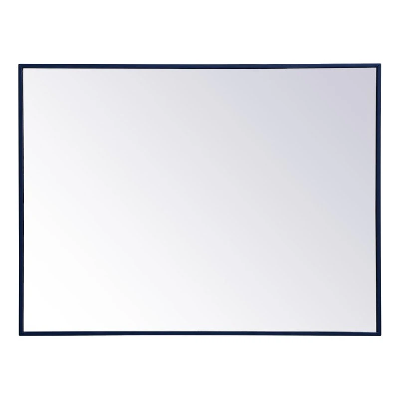 Elegant Furniture & Lighting Home Living Metal Frame Rectangle Mirror 30", Blue 3 Elegant Furniture & Lighting Home Living Metal Frame Rectangle Mirror 30", Blue