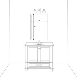 FrameMyMirror Kendall Framed Wall Mirror, Black & Gold, 36"x24" -Laural Home Shop faf1a42503ebb713 2478 w800 h800 b1 p0