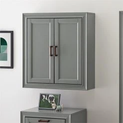 Pemberly Row Medicine Cabinet In Vintage Gray -Laural Home Shop fb016e960f614b82 4789 w800 h800 b0 p0