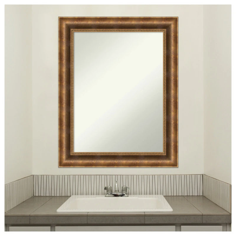 Amanti Art Manhattan Bronze Non-Beveled Wood Bathroom Wall Mirror - 23.5 X 29.5 In. 9 Amanti Art Manhattan Bronze Non-Beveled Wood Bathroom Wall Mirror - 23.5 X 29.5 In. - Image 7