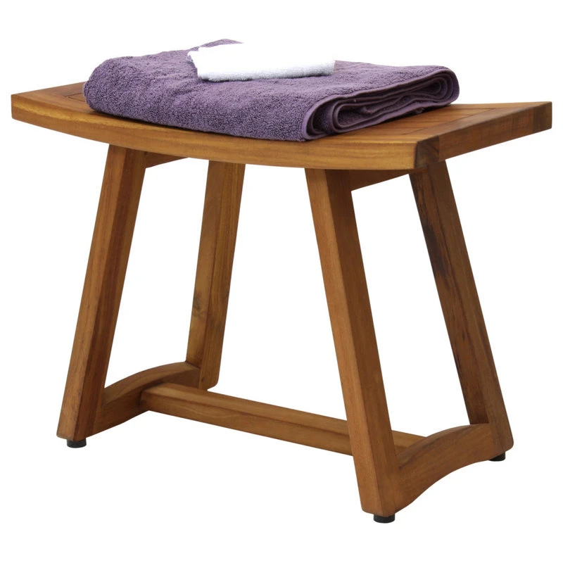 AquaTeak Patented 24" Asia® Buru Teak Shower Bench 9 AquaTeak Patented 24" Asia® Buru Teak Shower Bench - Image 7
