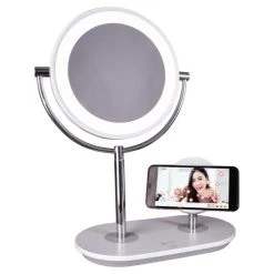 OttLite Technologies OttLite Wireless Charging LED Makeup Mirror In White