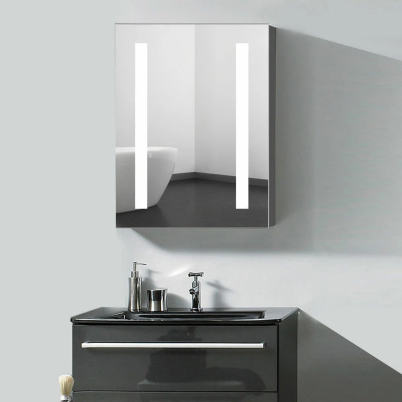 Ketcham Medicine Cabinets/Fred Silver & Company 20"W X 26"H Premier LED Surface Mounted Polished Edge Mirror Door Cabinet 3 Ketcham Medicine Cabinets/Fred Silver & Company 20"W X 26"H Premier LED Surface Mounted Polished Edge Mirror Door Cabinet