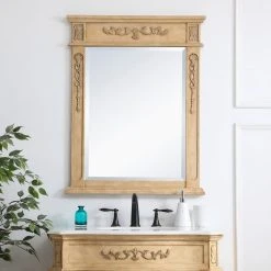Elegant Furniture & Lighting 28X36" Traditional Antique Beige-Light Vanity Mirror -Laural Home Shop fd61177102833ef5 3995 w800 h800 b0 p0