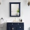 Wellfor Bathroom Solid Wood Medicine Cabinet With Silver Coated Mirror, 24"x30", Navy Blue 1 Wellfor Bathroom Solid Wood Medicine Cabinet With Silver Coated Mirror, 24"x30", Navy Blue -Laural Home Shop fd71086202a83ace 6929 w800 h800 b0 p0
