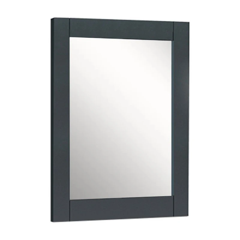 Bellaterra Home 24" Wood Frame Mirror, Dark Gray 5 Bellaterra Home 24" Wood Frame Mirror, Dark Gray - Image 3