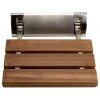 Alfi Trade ALFI Brand ABS14-BN Brushed Nickel 14" Folding Teak Wood Shower Seat Bench
