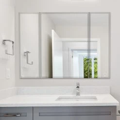 Aosmay 36-in W Bathroom Medicine Cabinet Aluminum Makeup Mirror 17 Aosmay 36-in W Bathroom Medicine Cabinet Aluminum Makeup Mirror -Laural Home Shop ff0114f002b29211 3013 w800 h800 b0 p0