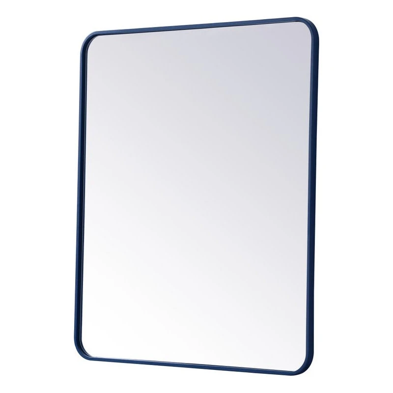 Elegant Furniture & Lighting Elegant Decor MR803036BL Soft Corner Metal Rectangular Mirror, 30"x36", Blue 10 Elegant Furniture & Lighting Elegant Decor MR803036BL Soft Corner Metal Rectangular Mirror, 30"x36", Blue - Image 8