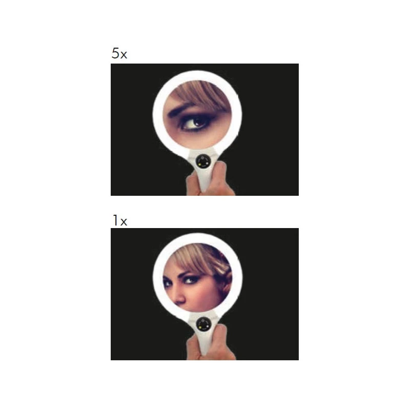 Secret Bath Table And Handheld Magnifying Mirror With LED Lights., Polished Chrome 4 Secret Bath Table And Handheld Magnifying Mirror With LED Lights., Polished Chrome - Image 2