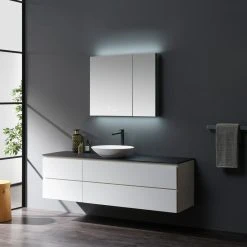 Lexora Savera LED Medicine Cabinet, Defogger, 36 In. X 32 In. -Laural Home Shop ffd1cfac01127065 6852 w800 h800 b0 p0