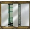 Afina Corporation Vanerbilt Triple Door Framed Medicine Cabinet, Antique Silver, Medium, Royale -Laural Home Shop home design 102