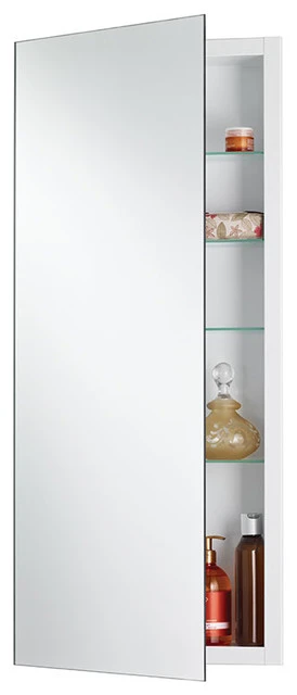 Rangaire Cove 16" X 36" Recess Mount Glass Shelves Medicine Cabinet 3 Rangaire Cove 16" X 36" Recess Mount Glass Shelves Medicine Cabinet